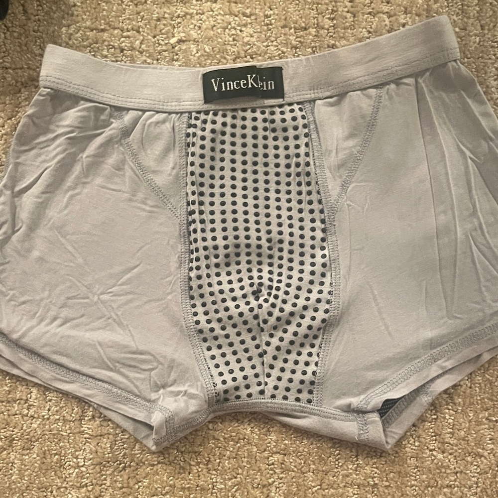 Vince Light Gray Men’s Boxer Briefs with Dotted Front Panel